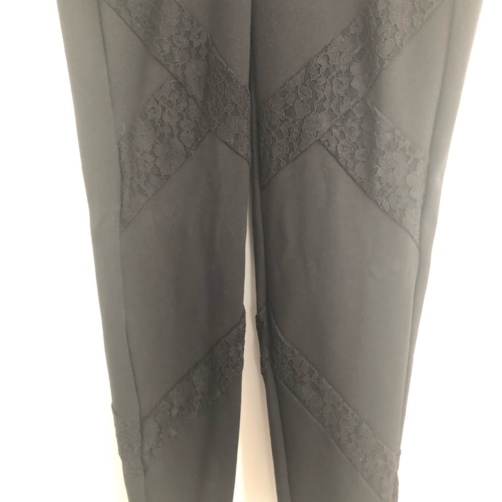 Black leggings with lace detail from Lane Bryant